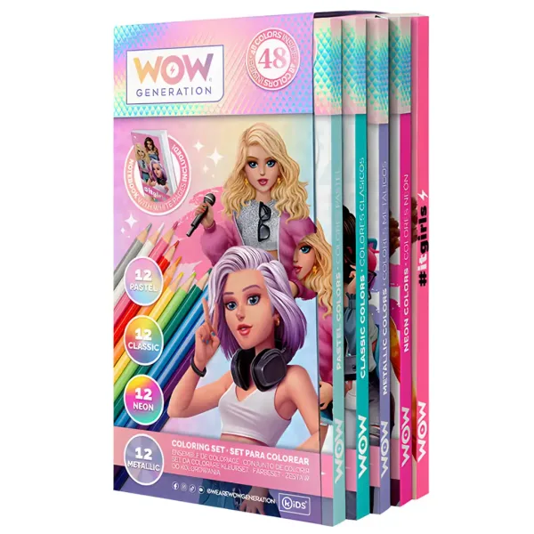 WOW Generation: 48-teiliges Buntstift-Set mit Notizbuch Bild 2