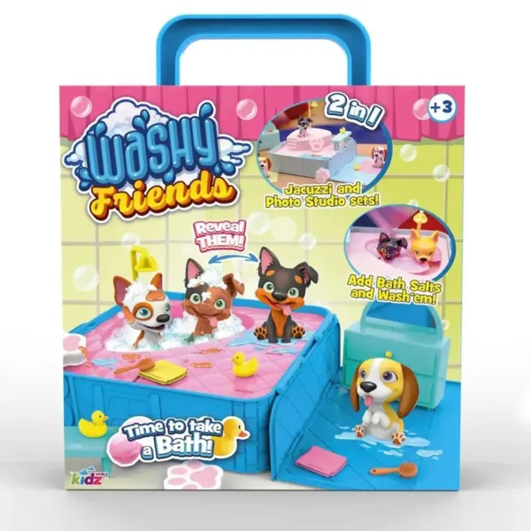 Washy Friends: Color Reveal Planschspaß 3 Hundefiguren mit Whirlpool und Zubehör Bild 1