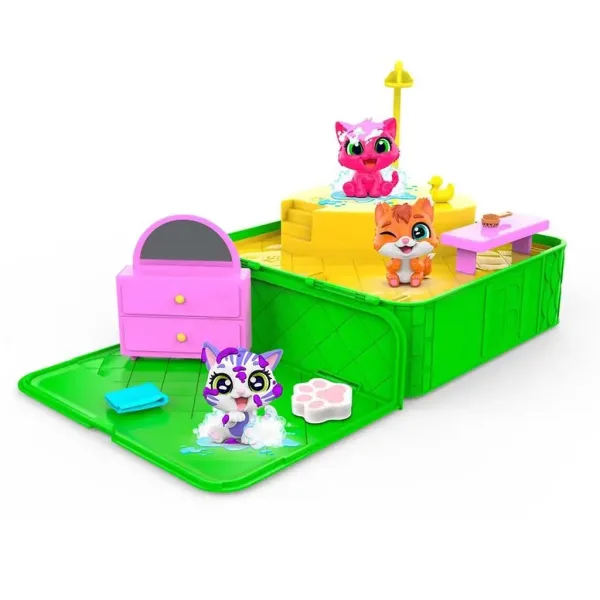 Washy Friends: Farbwechsel-Badekätzchen mit Jacuzzi und Zubehör Bild 2