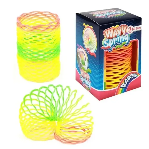 Wavy Regenbogenfarbener Treppenläufer Bild 2