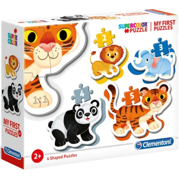 Wildtiere 4-in-1 Supercolor Formpuzzle - Clementoni Bild 1