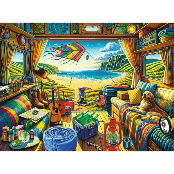 Wohnmobil-Leben Premium Plus 1000-teilige Puzzle - Trefl Bild 2