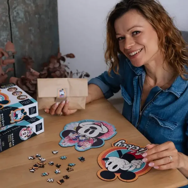 Wood Craft: Disney - Retro Mickey Maus 160-teiliges Premium-Holzpuzzle - Trefl Bild 2