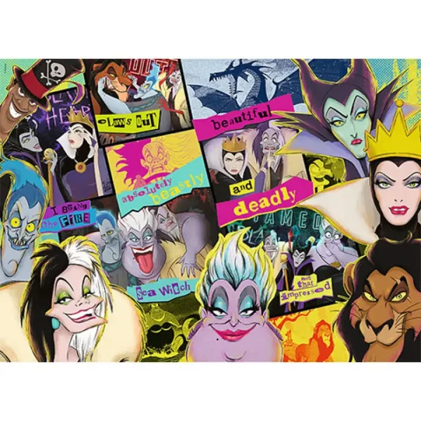 Wood Craft: Disney Bösewichte 1000 Teile Puzzle - Trefl Bild 2