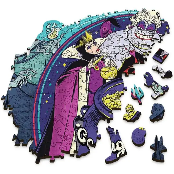 Wood Craft: Disney Bösewichte 500+5-teiliges Premium-Holzpuzzle - Trefl Bild 2