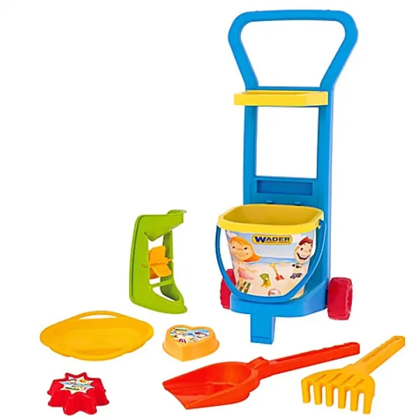 Ziehwagen mit Sandkastenset - Wader Bild 2