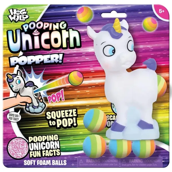 Zing: Popper weißes Einhorn mit Abschussbällen Bild 2