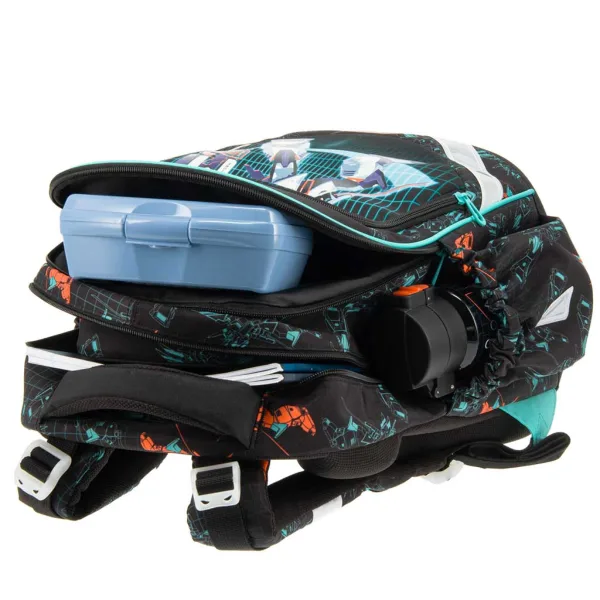 Ars Una: A.R.M.S. Schulranzen/Rucksack mit Robotermotiv, 33×43×22 cm Bild 2