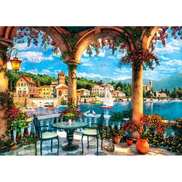 Blick auf den Comer See 1000 Teile HQC Puzzle - Clementoni Bild 2