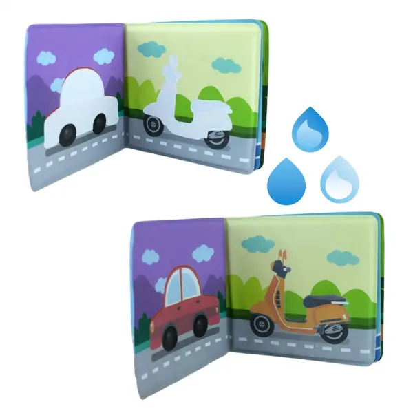 Baby-Buch: Fahrzeuge weiches Planschbuch 14x13cm Bild 3