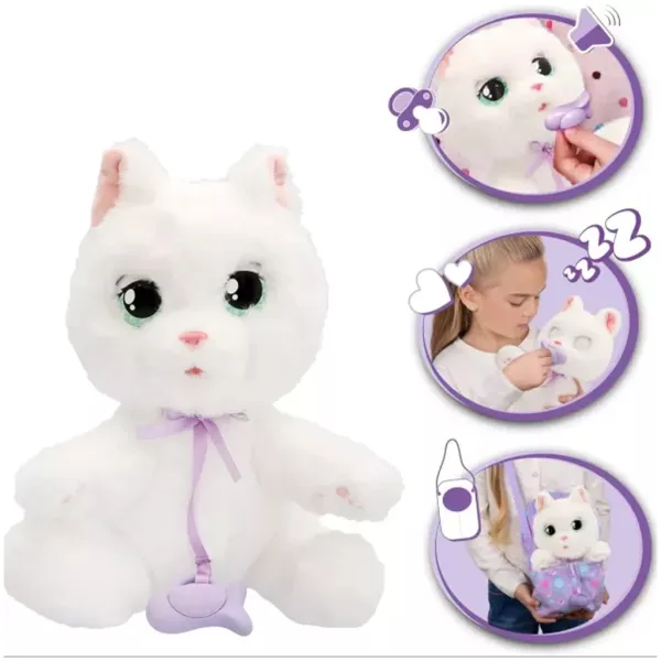 Baby Paw interaktive Plüschfigur – Weiße Katze Bild 2