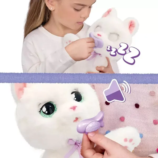 Baby Paw interaktive Plüschfigur – Weiße Katze Bild 3