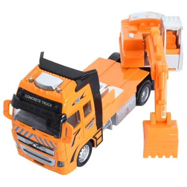 Bagger-LKW in Gelb mit Licht und Ton 1/38 Bild 3