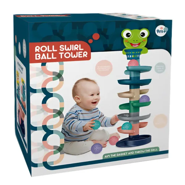 Ball Tower: Fröhliche Tierkugelbahn in verschiedenen Varianten 73x22cm 1 Stück Bild 3