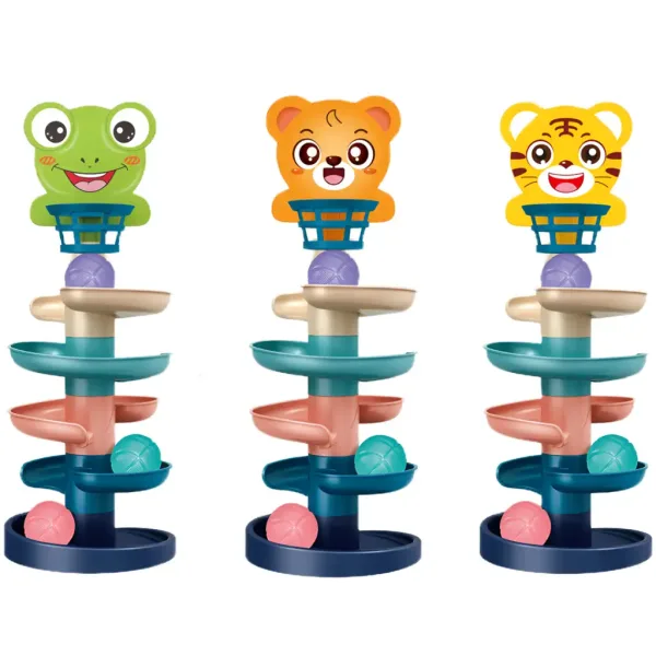 Ball Tower: Fröhlicher Tierkugelbahn in verschiedenen Varianten 68x22cm 1 Stück Bild 2