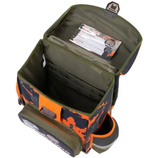 Bambino: Militär ergonomischer Schulranzen, Rucksack 36x27x14cm Bild 5