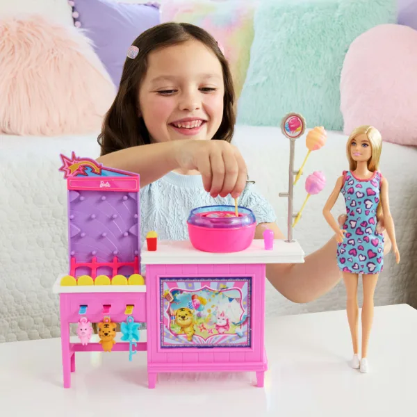 Barbie Mysteries: Beach Detectives – Zuckerwatte-Stand-Spielset mit Puppe – Mattel Bild 3