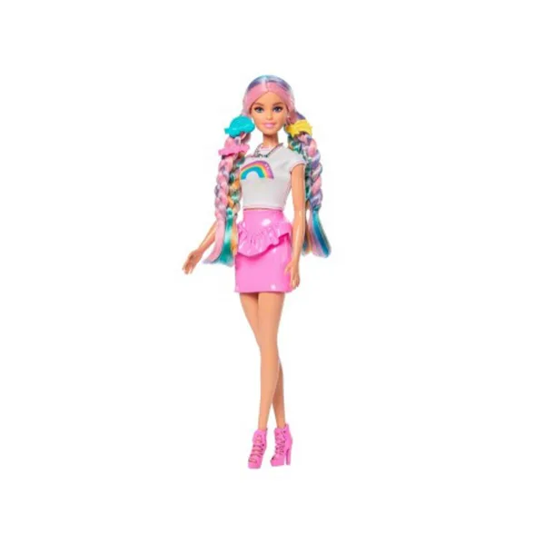 Barbie: Strahlende Regenbogenhaar Puppe mit Zubehör - Mattel Bild 3