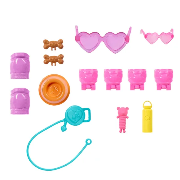 Barbie Hundespaziergang Rollschuh-Set - Blonde Puppe - Mattel Bild 6