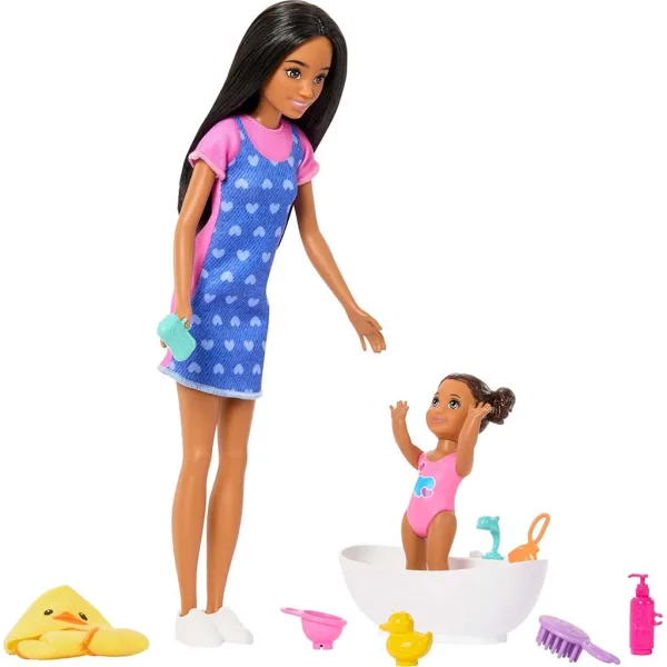 Barbie Puppe im Herzkleid Babysitter Spielset - Mattel Bild 4