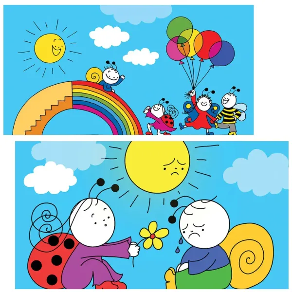 Bartos Erika: Bogyó und Babóca 1. - Der Regenbogen Diafilm Bild 2