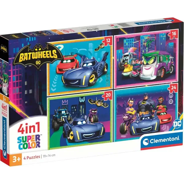 Batwheels 4-in-1 Supercolor Puzzle - Clementoni Bild 1
