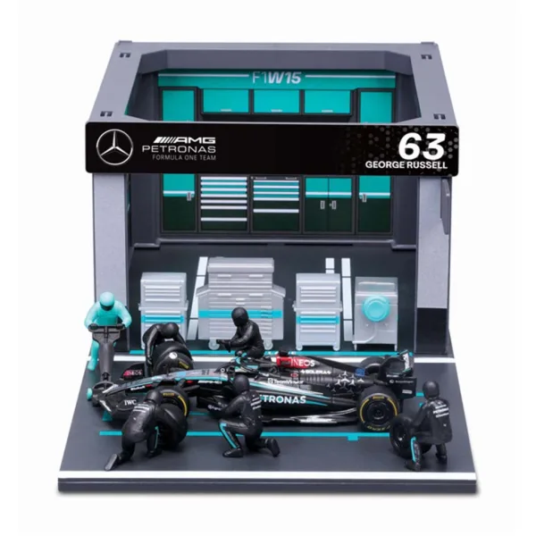 Bburago: F1 Rennwagen 1/43 – MB AMG W15 E Performance Boxengasse Bild 2