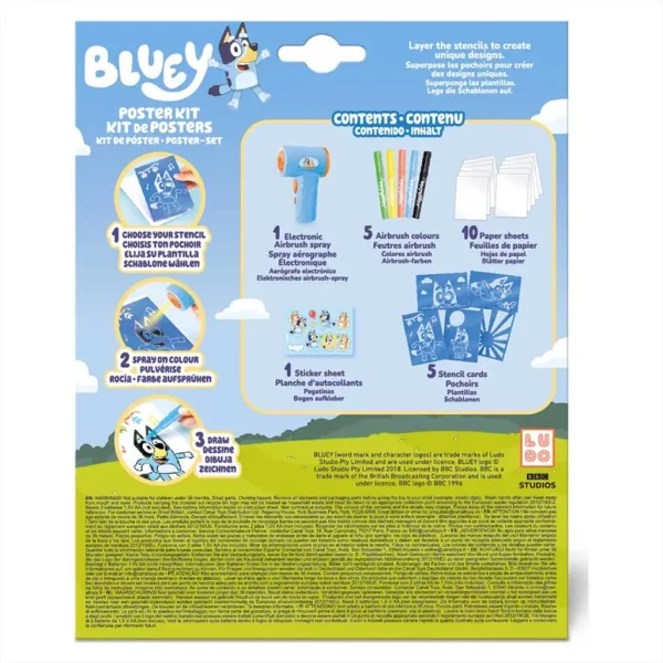 Bluey Airbrush Art Poster Set Bild 5