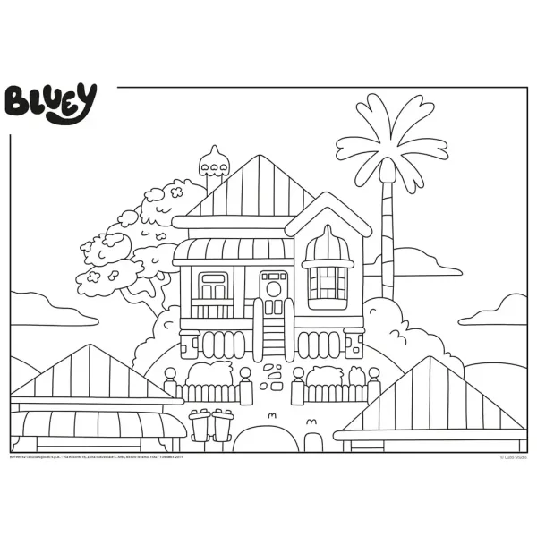 Bluey Gute-Nacht-Geschichte 2-in-1 24-teiliges Puzzle und Malbuch 35x25cm – Lisciani Bild 3