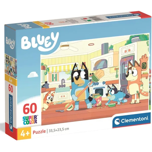 Bluey in der Küche, 60-teiliges Supercolor-Puzzle - Clementoni Bild 1