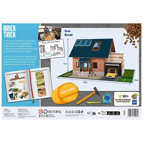 Brick Trick aus Ziegeln bauen: Häuschen mit Garage 290-teiliges Spielzeug - Trefl Bild 2