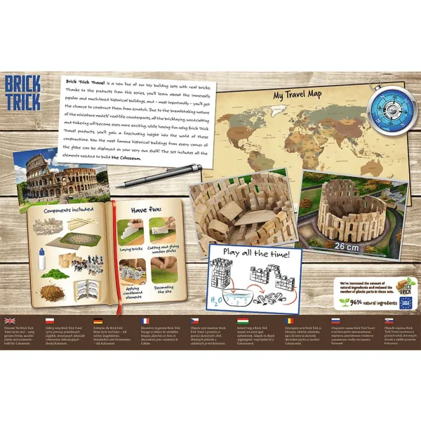 Brick Trick aus Ziegeln bauen: Kolosseum 450 Teile Bauspielzeug - Trefl Bild 4