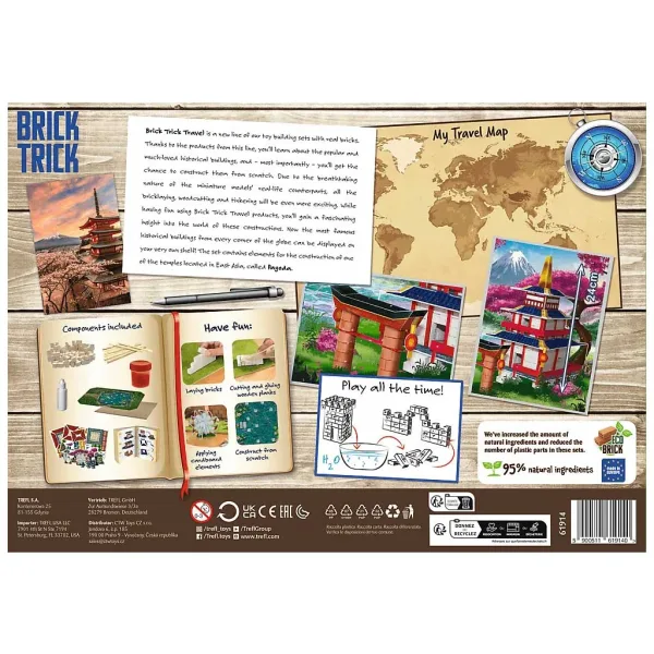 Brick Trick aus Ziegeln bauen: Pagode 160-teiliges Konstruktionsspielzeug - Trefl Bild 2