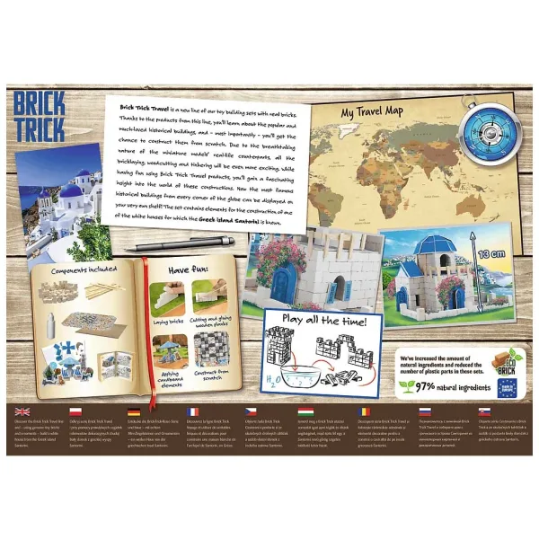 Brick Trick aus Ziegeln bauen: Santorini 210-teiliges Spielzeug - Trefl Bild 2