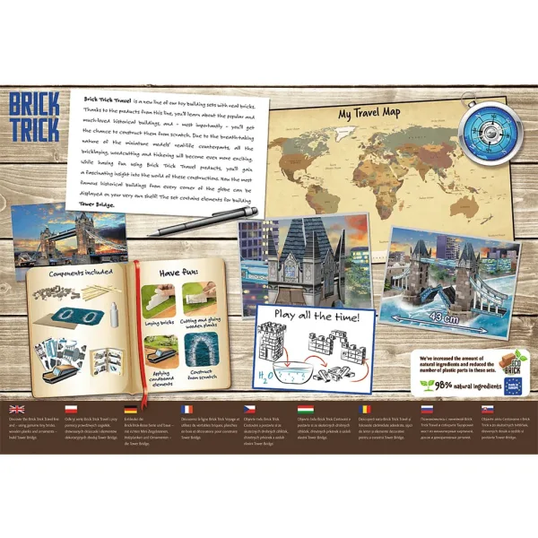 Brick Trick aus Ziegeln bauen: Tower Bridge 290-teiliges Konstruktionsspielzeug - Trefl Bild 4