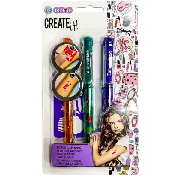 Canenco: Create It! Tattoo Duftende Gelstifte 3er-Set in verschiedenen Varianten Bild 2