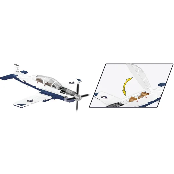 COBI: Beechcraft T-6 Texan II blau-weißer Bausatz (26624) Bild 5