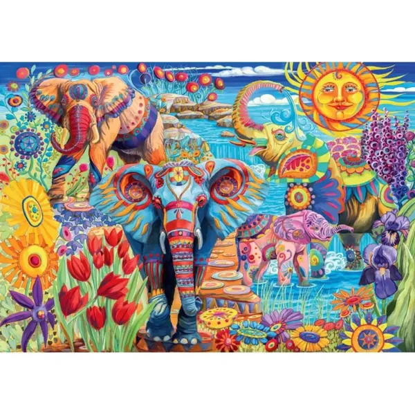 Der Karneval der Elefanten 500 Teile HQC Kompakt Puzzle - Clementoni Bild 2