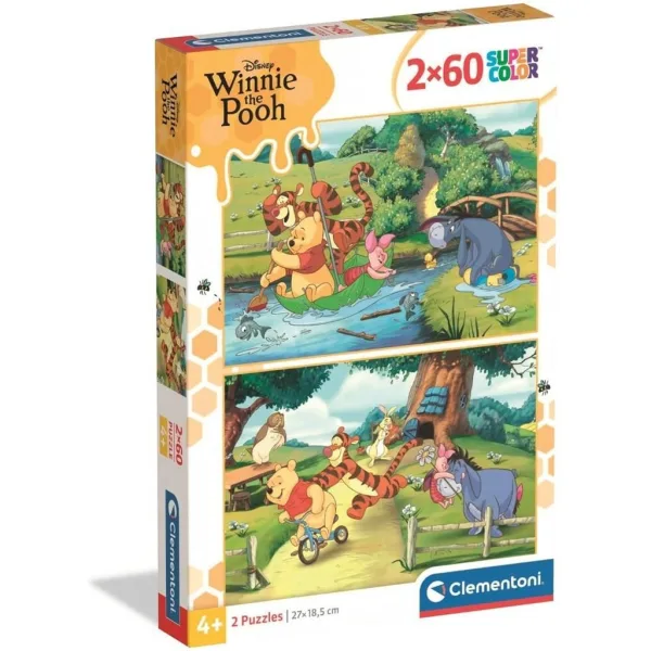 Die Abenteuer von Winnie Puuh 2x60 Teile Supercolor Puzzle - Clementoni Bild 1