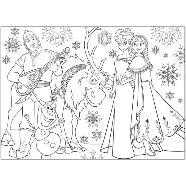 Die Eiskönigin Spaß und Musik 2-in-1 60-teiliges Maxi-Puzzle und Malset 70x50cm – Lisciani Bild 2
