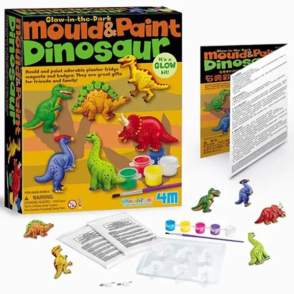 Dinosaurier Gipsformset mit leuchtender Farbe Bild 2