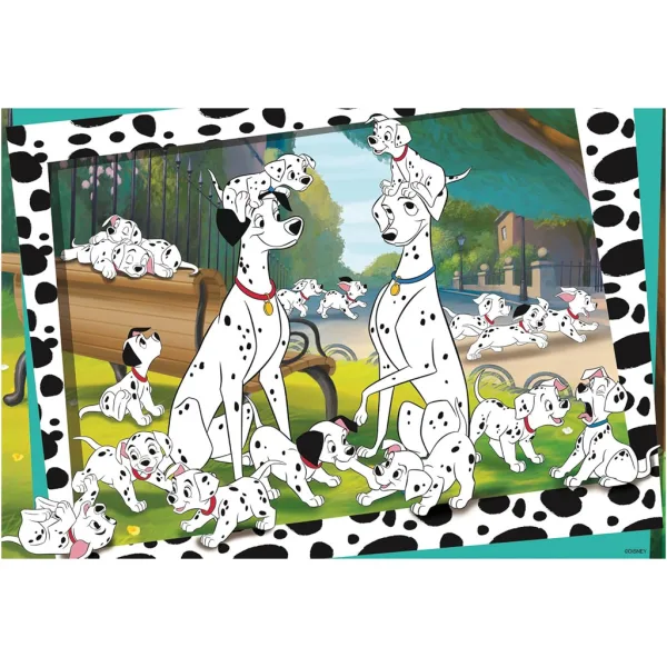 Disney 101 Dalmatiner 2-in-1 Puzzle und Malset mit 24 Teilen, 50x35cm – Lisciani Bild 2