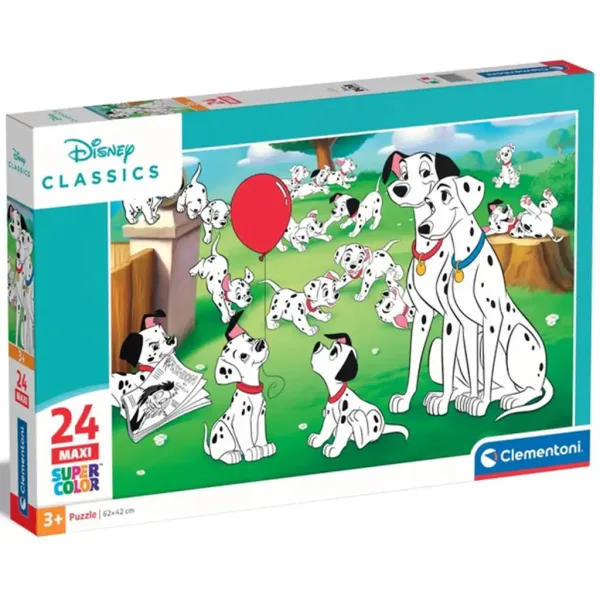 Disney-Klassiker: 101 Dalmatiner 24-teiliges Maxi Supercolor Puzzle - Clementoni Bild 1