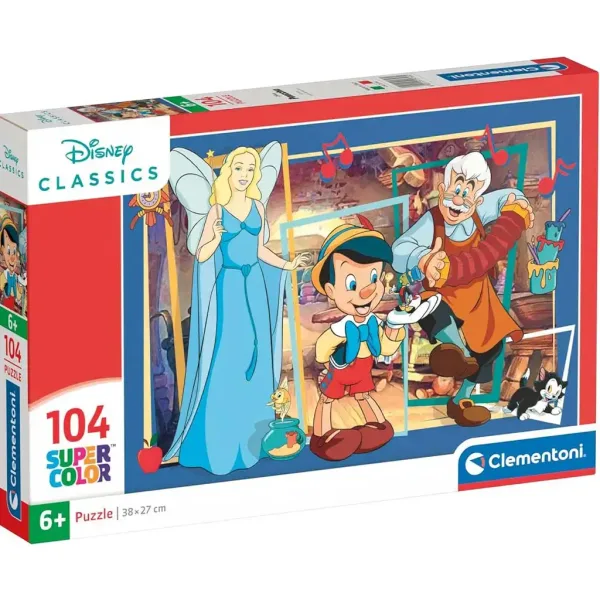 Disney Pinocchio 104-teiliges Supercolor Puzzle - Clementoni Bild 1