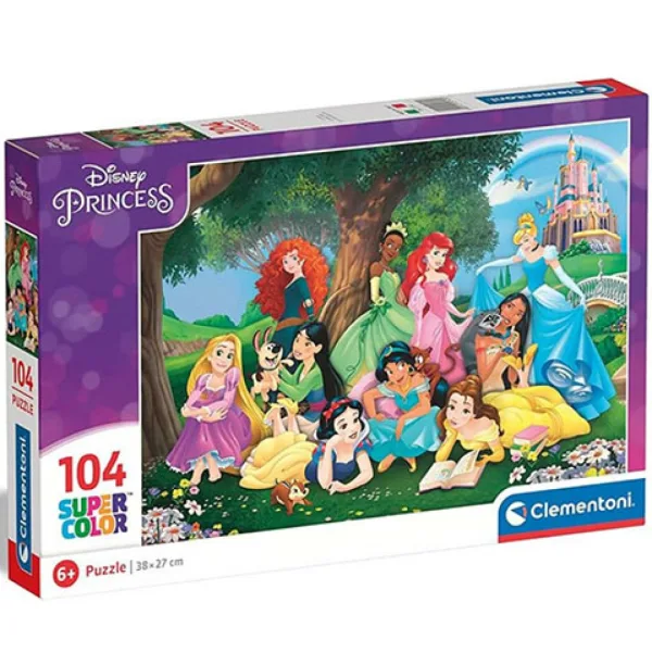 Disney Prinzessinnen 104-teiliges Super Color Puzzle - Clementoni Bild 1