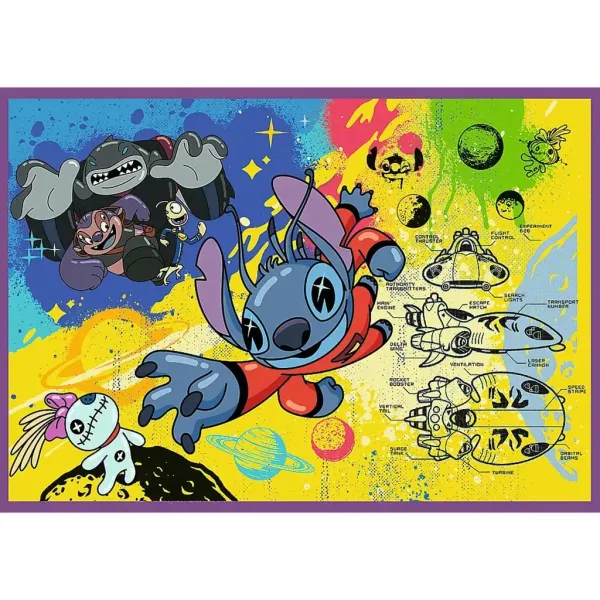 Disney: Wundervoller Stitch 4x250-teiliges Puzzle - Trefl Bild 5
