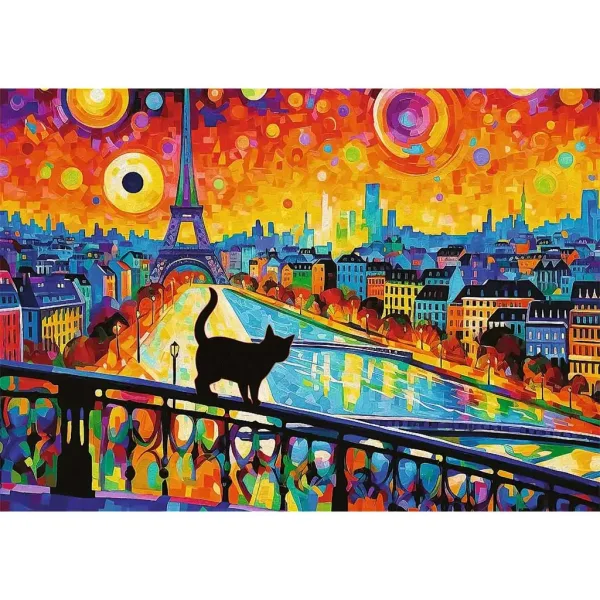 Eine Katze in Paris 1000-teiliges HQ-Puzzle - Trefl Bild 2
