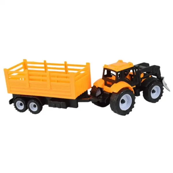 Engineering Truck: Traktor-Set mit Anhänger und Ölfässern 28cm Bild 3
