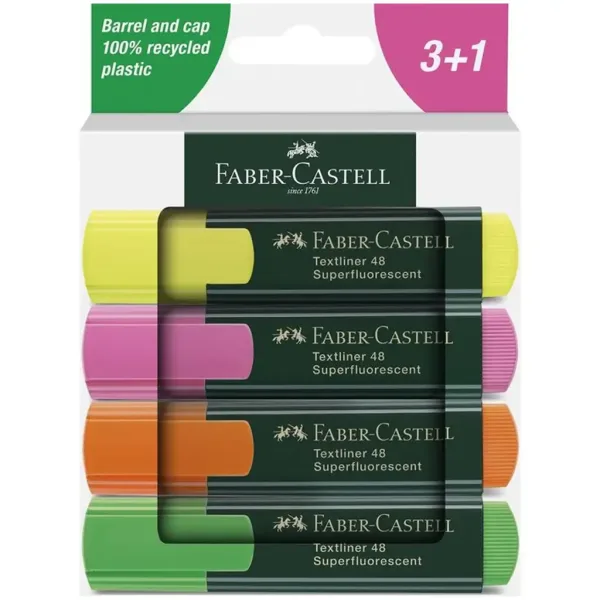 Faber-Castell: 1548 Superfluorescent 4er-Set Textmarker Bild 1