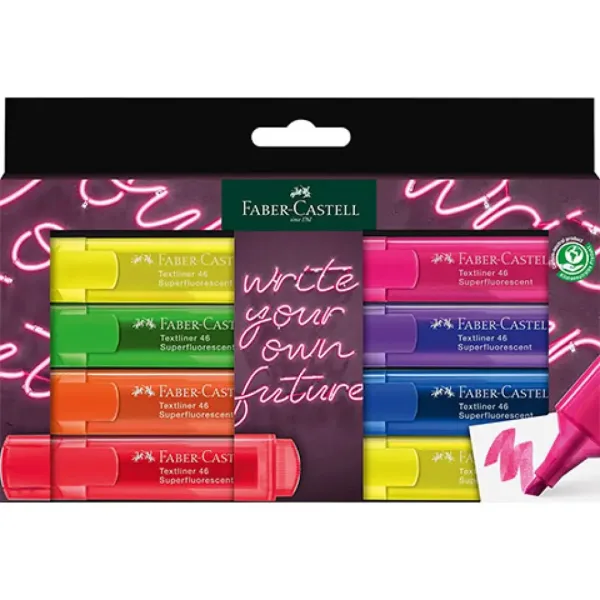 Faber-Castell: Textmarker 1546 8er-Set mit Neonfarben Bild 1